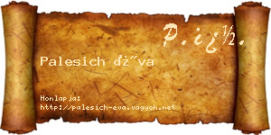 Palesich Éva névjegykártya