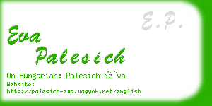 eva palesich business card